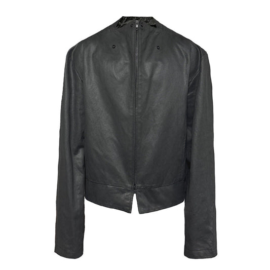 Snap Leather Jacket