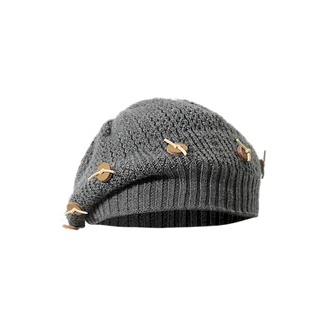 Button knit Cap