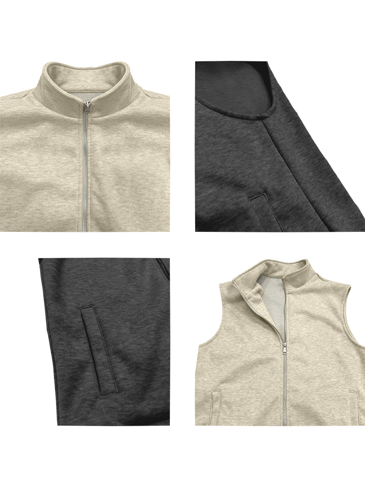 Stand collar zipper vest – Verist