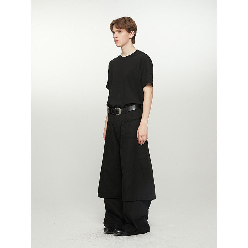 Double-layer cargo trousers