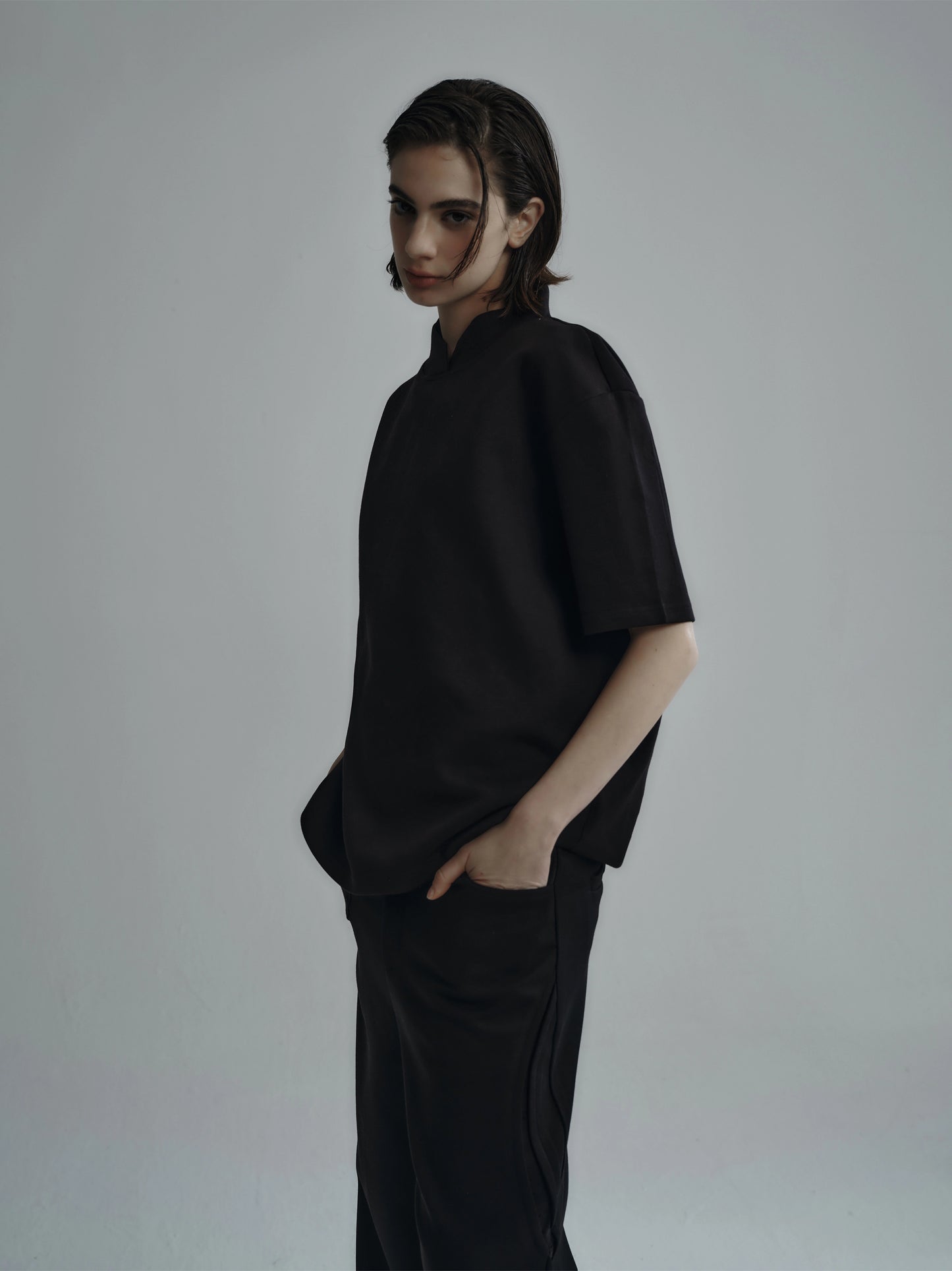 Petal Collar Short Sleeve T-Shirt