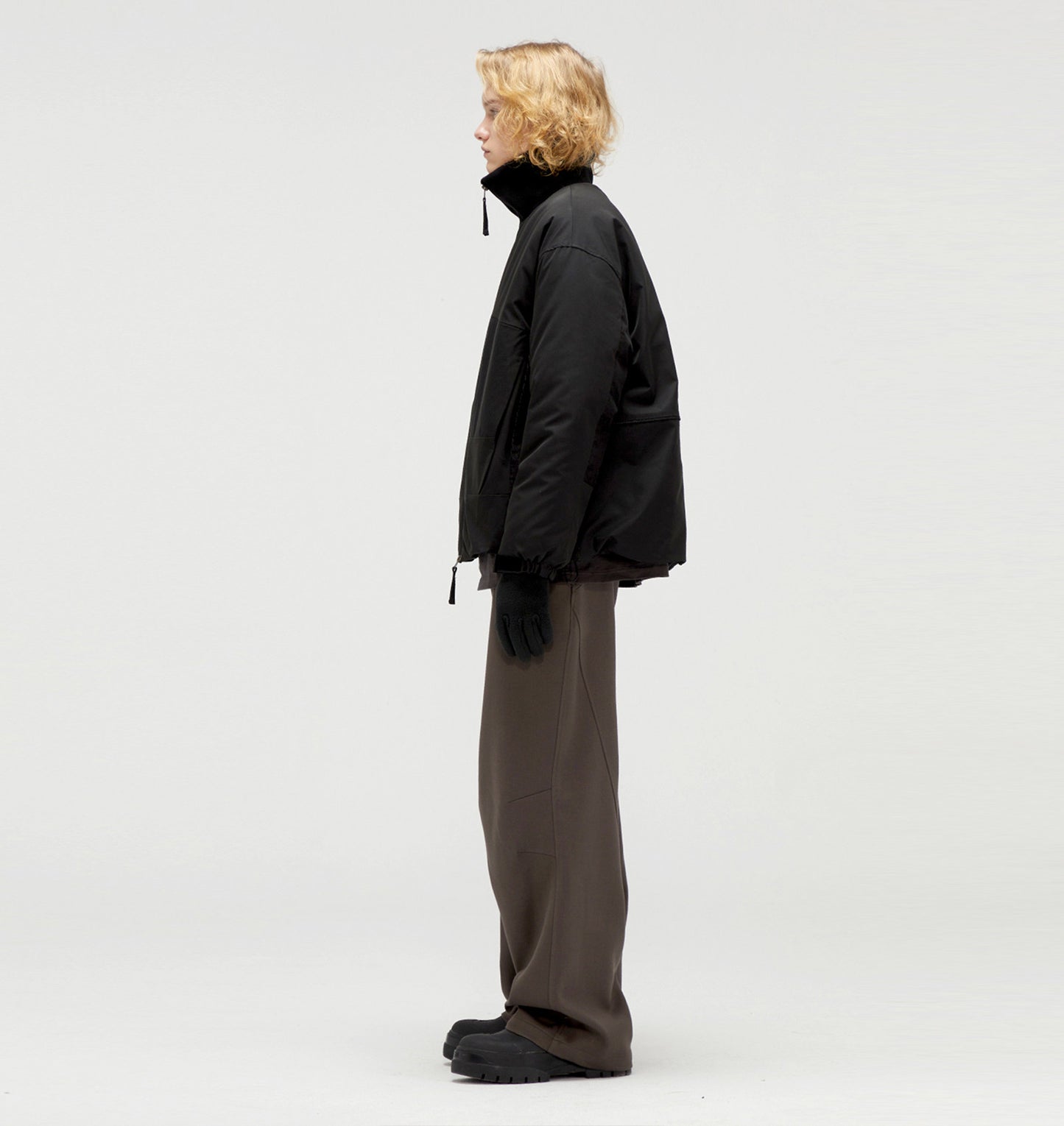 Heavy insulated cropped padded jacket winter