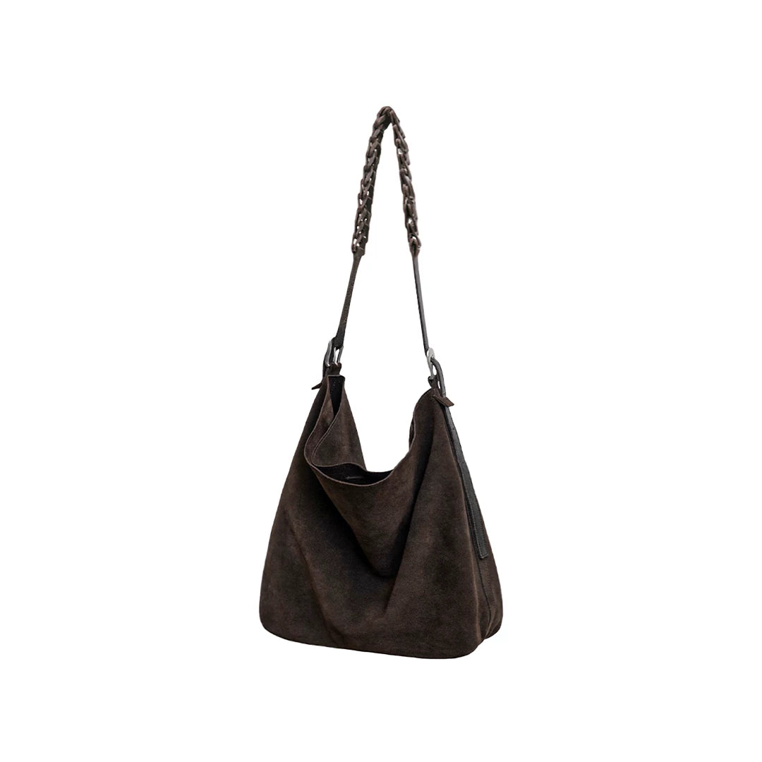 Belted Suede Tote