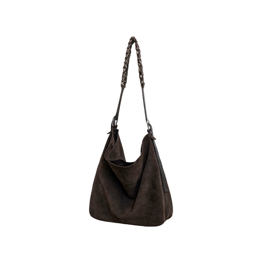 Belted Suede Tote