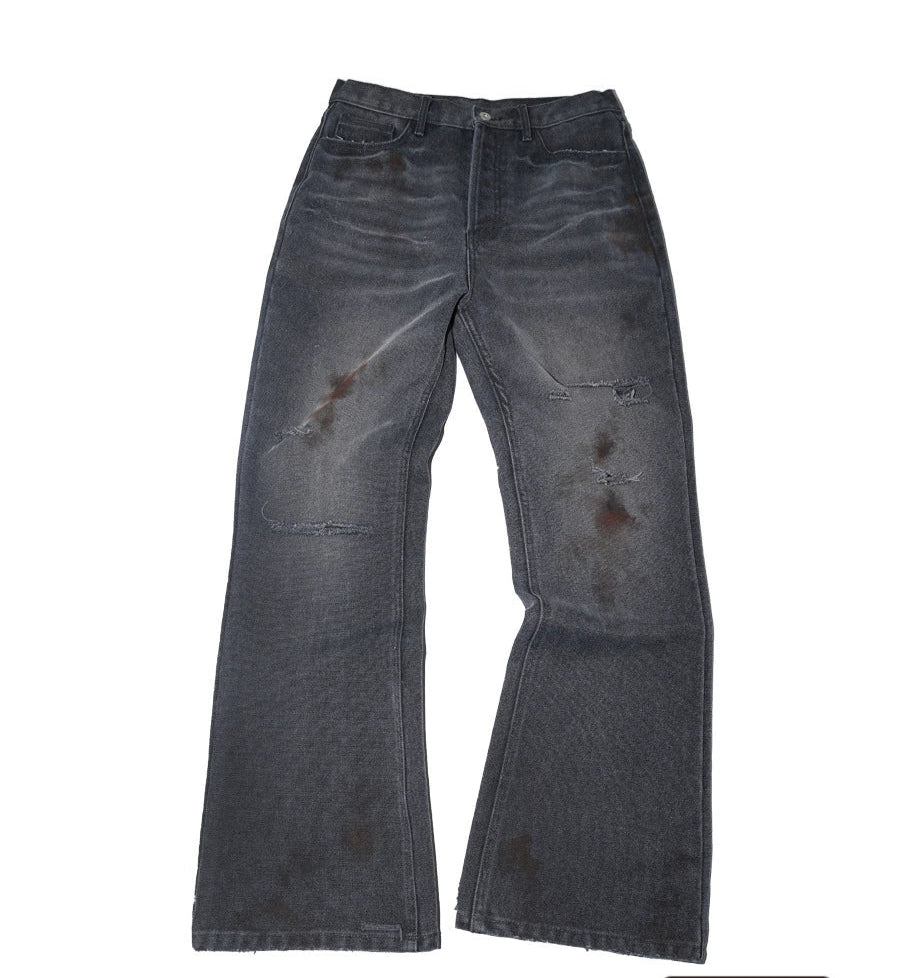 Washed Bootcut Jeans