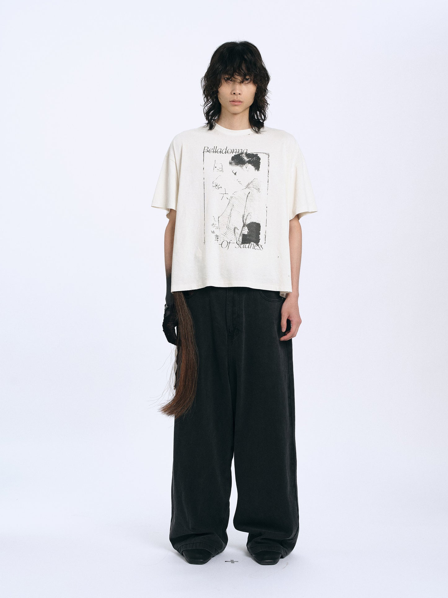 Deep crotch wide-leg jeans