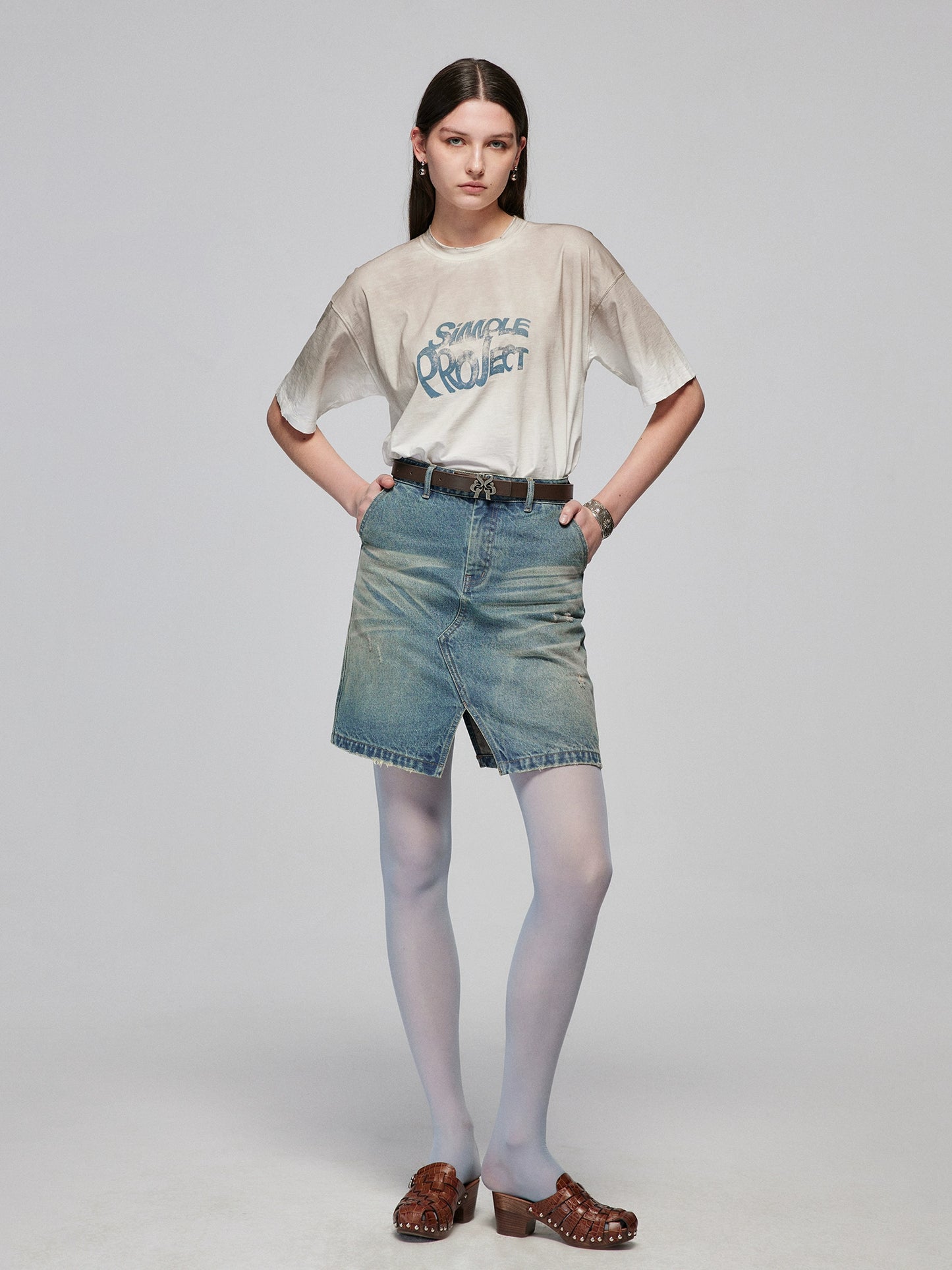 Spray Dye Distressed Short Sleeve T-Shirt