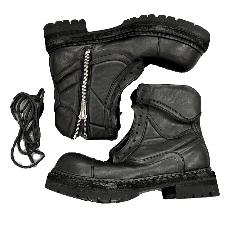 Hand stitched Paris biker boots