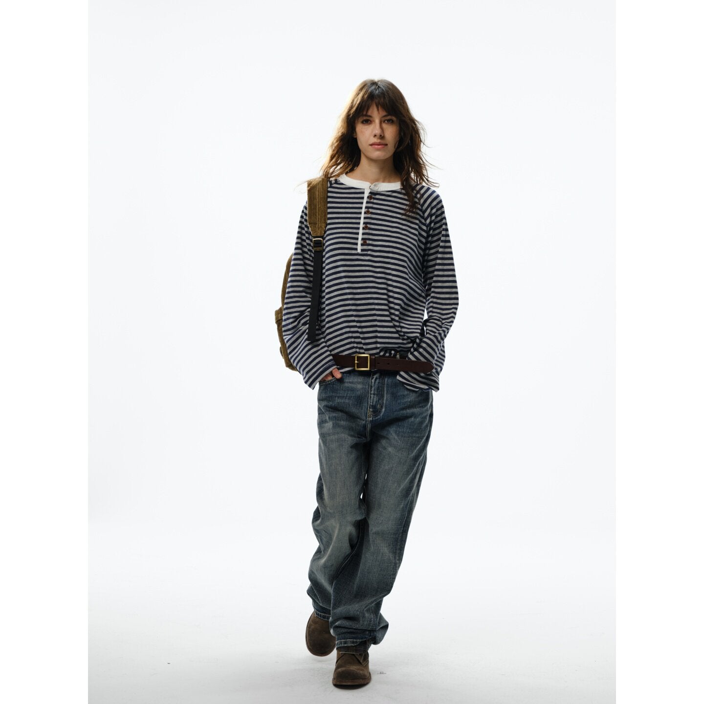 Striped Long Sleeve Millennial T-Shirt