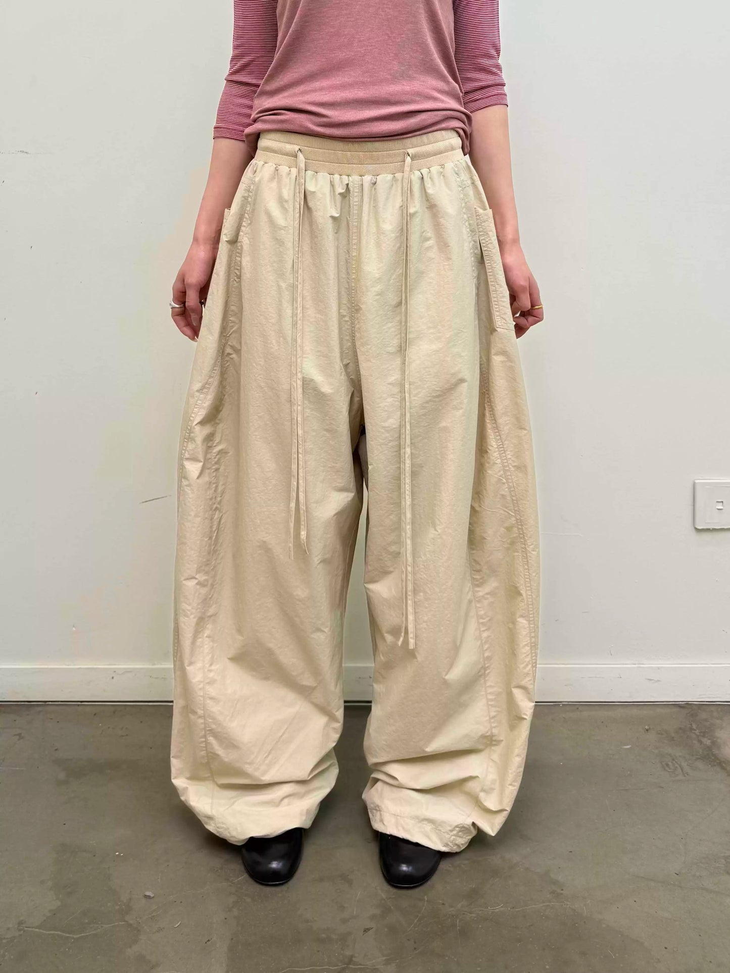 Wide Leg Paratrooper Trousers