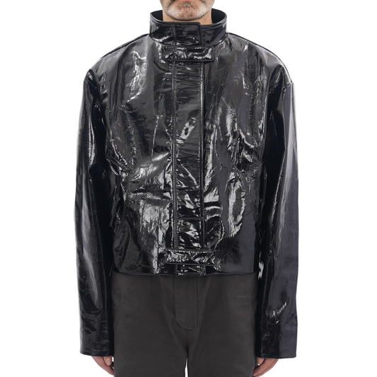 Pioneer Texture Short Biker Leather Jacket