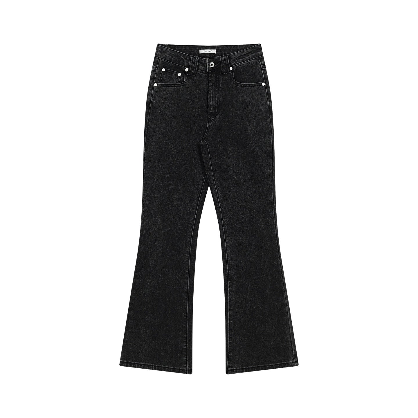 Washed Embroidered Bootcut Jeans