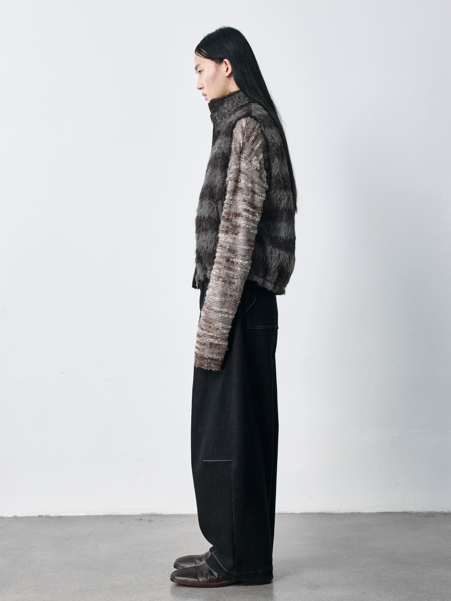 Satin-Dyed Wool Vest