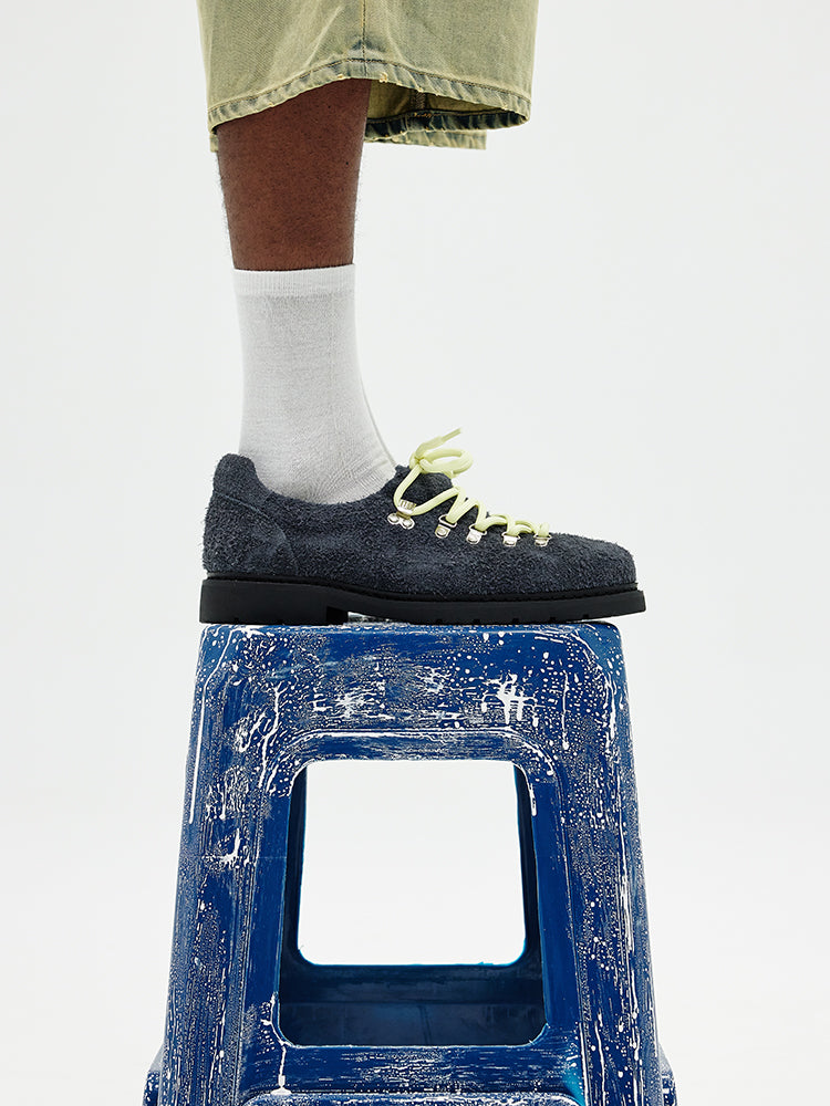 CRICLE CAGE SUEDE LEATHER HIKING DERBY CONTRASTING SNEAKER