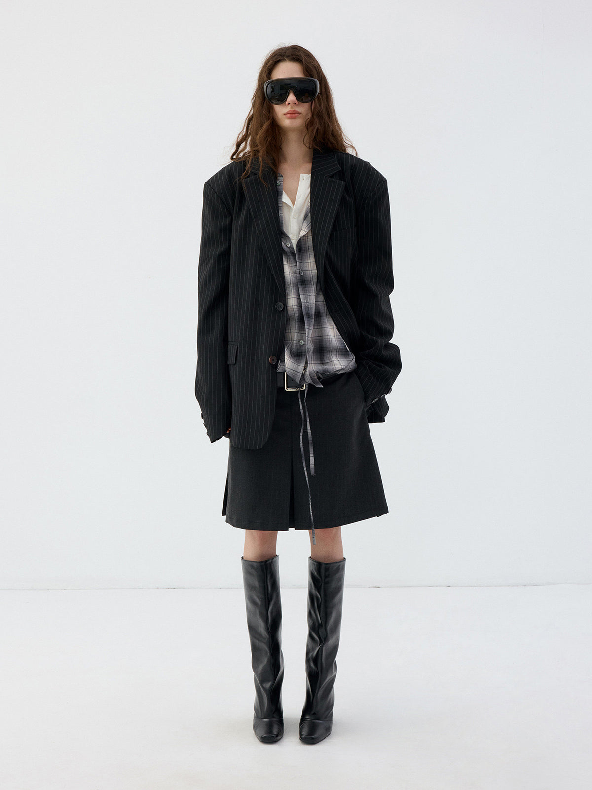Vintage black stripe structured jacket
