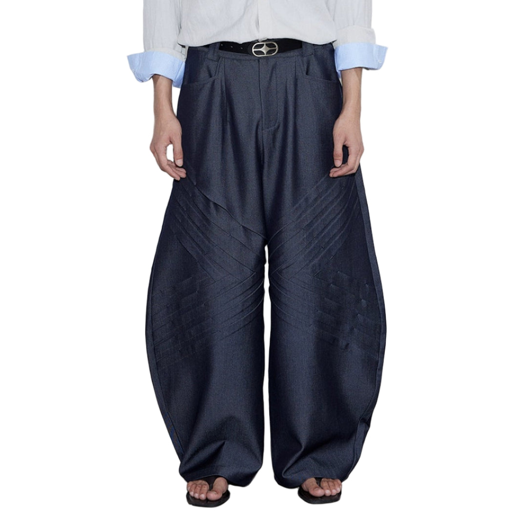 Scimitar Pleated 3D Cut Trouser