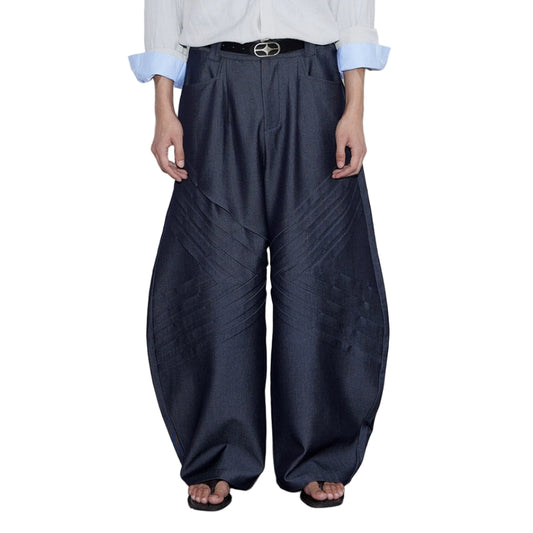 Scimitar Pleated 3D Cut Trouser