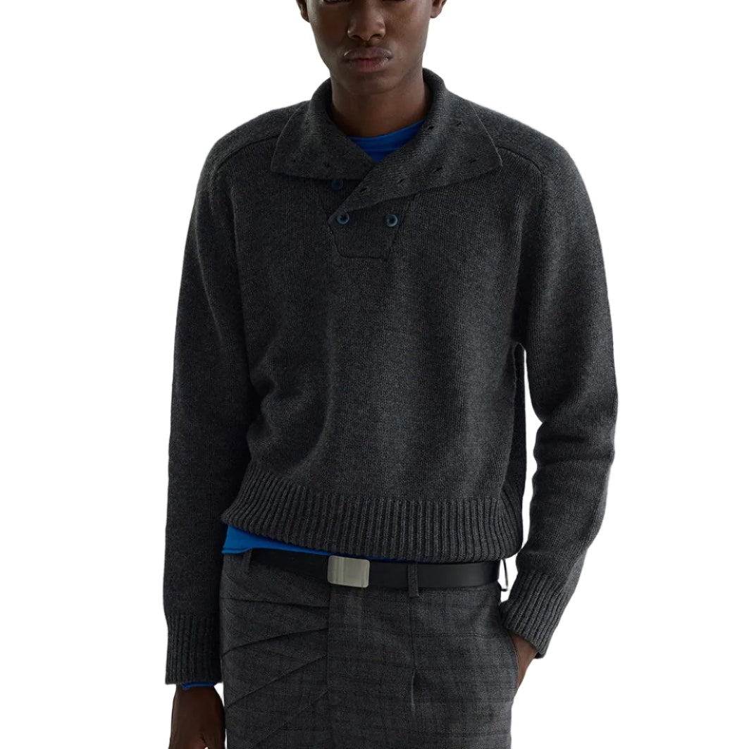 Double-row stand-collar long sleeve