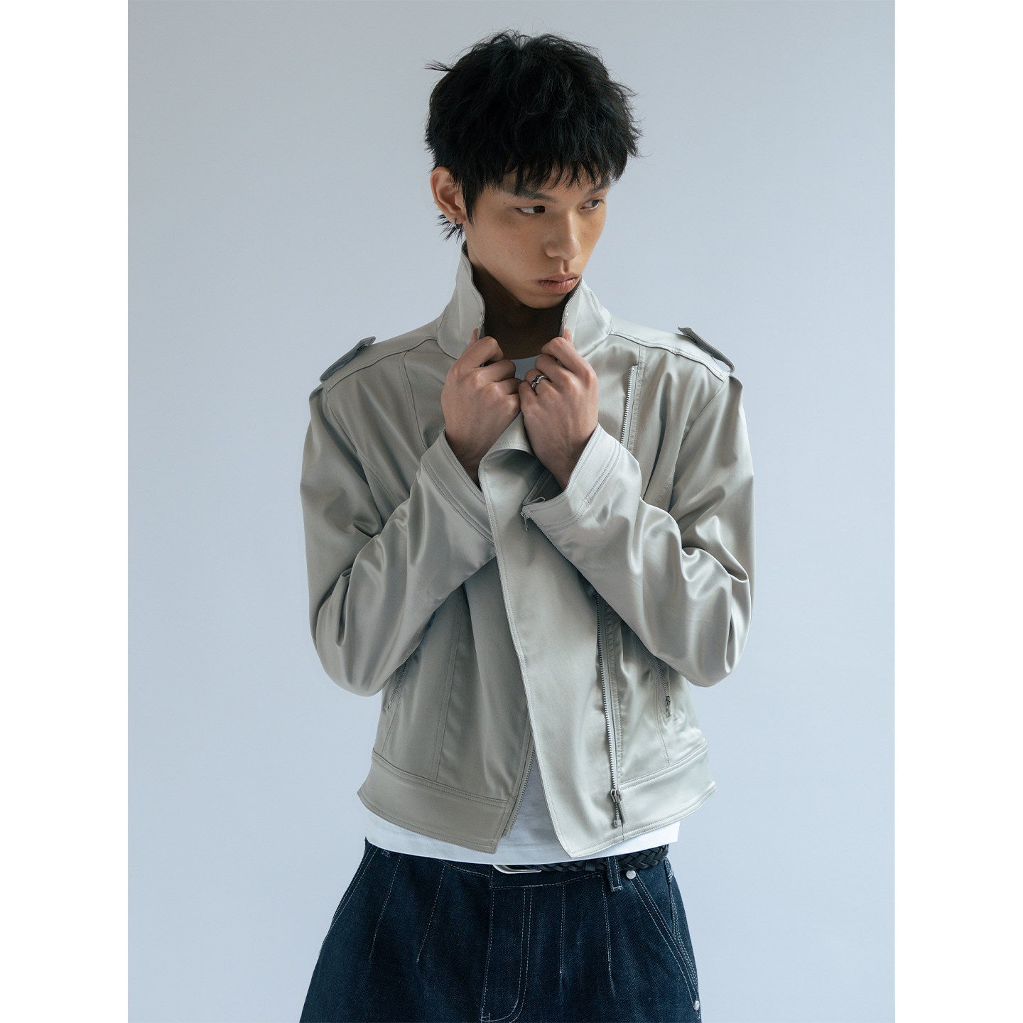 Glossy vintage cropped jacket