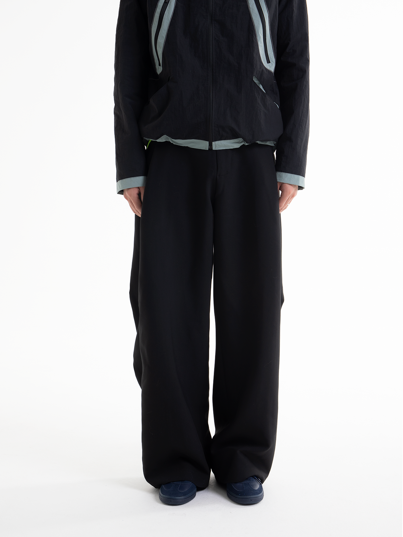 Geometric Pleated Cargo Trouser
