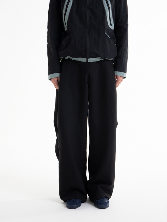 Geometric Pleated Cargo Trouser
