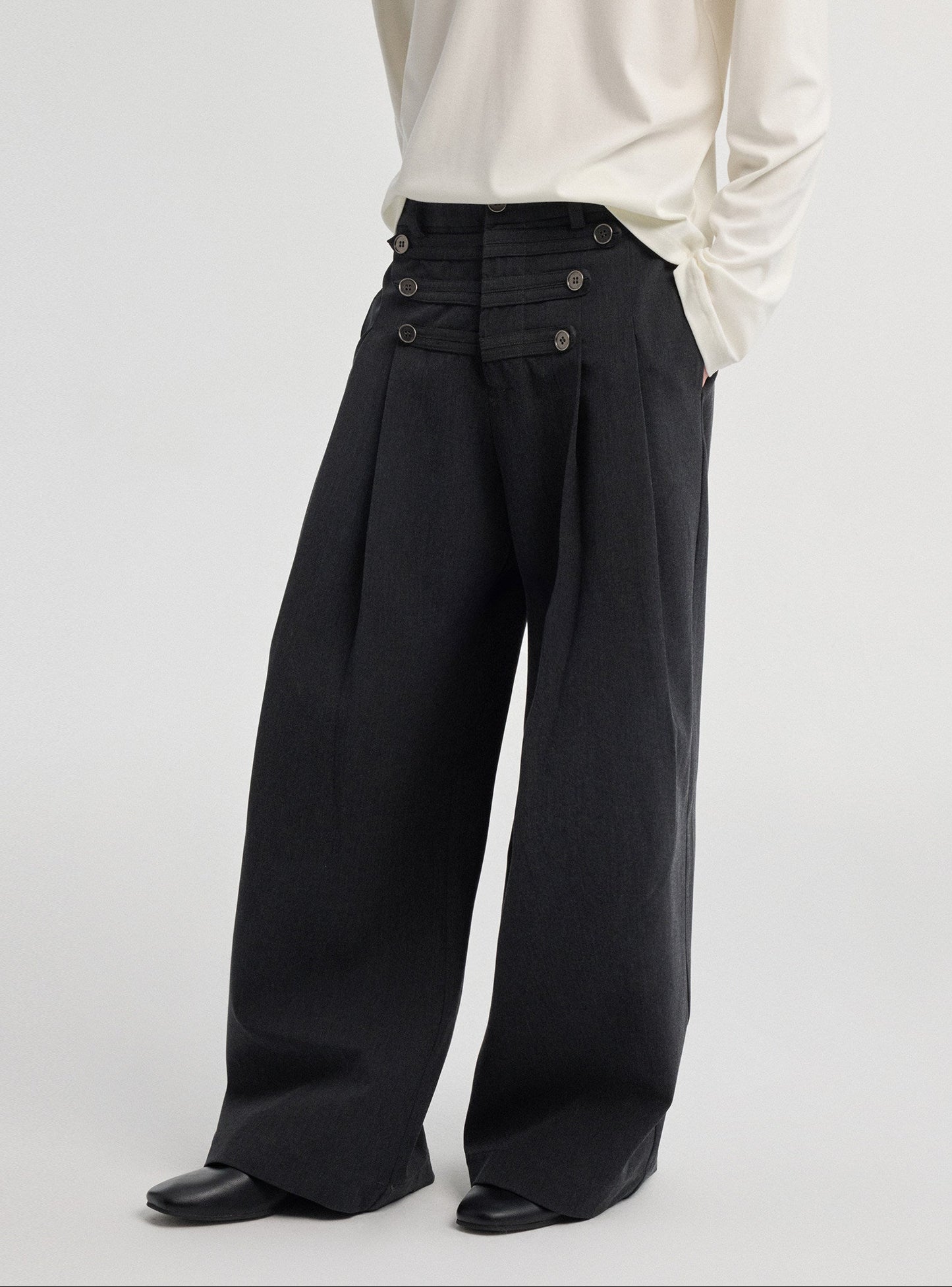 Napoleon Buttoned Suit Pants