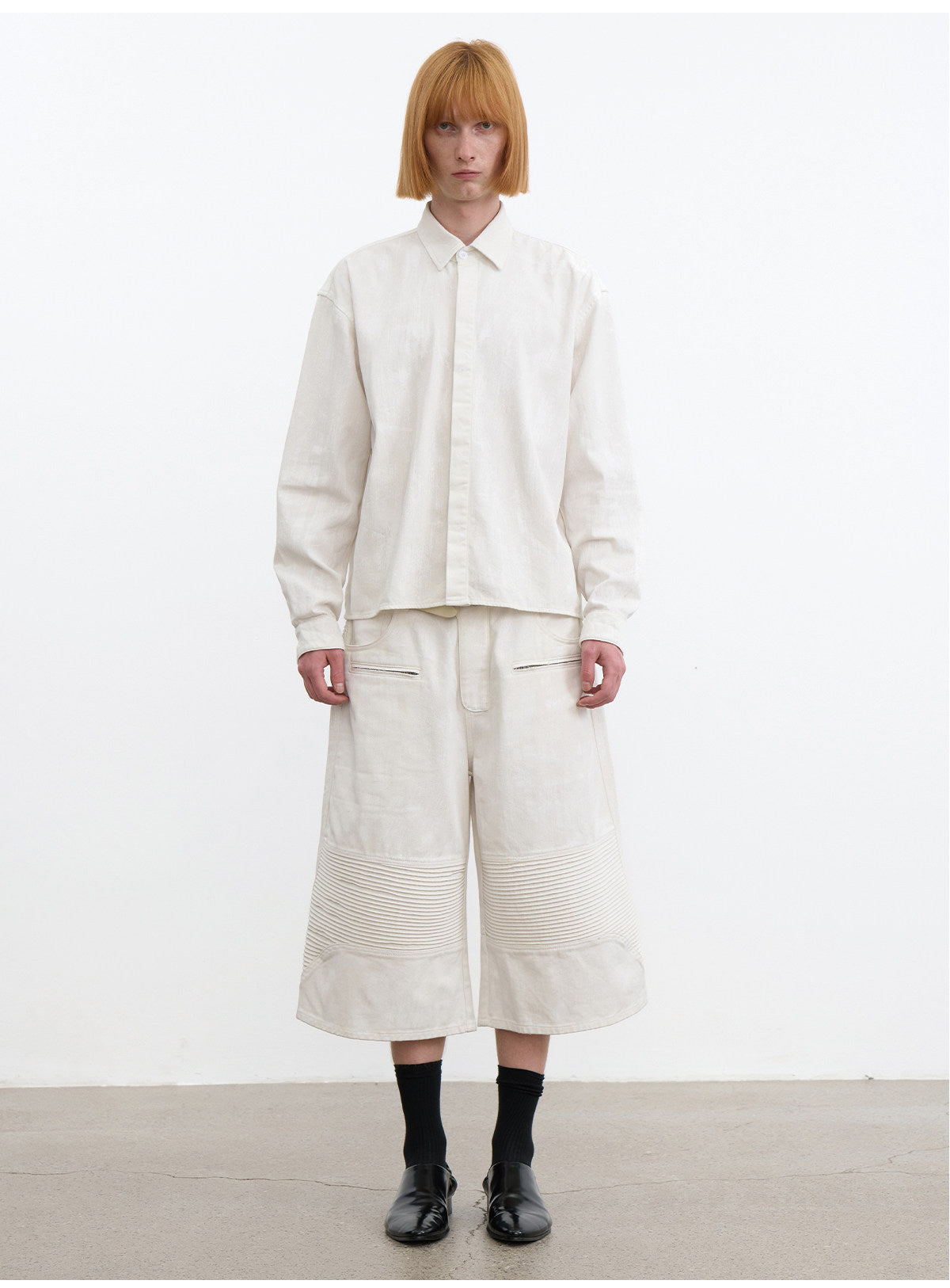 Wall coated long-sleeve waxed shirt