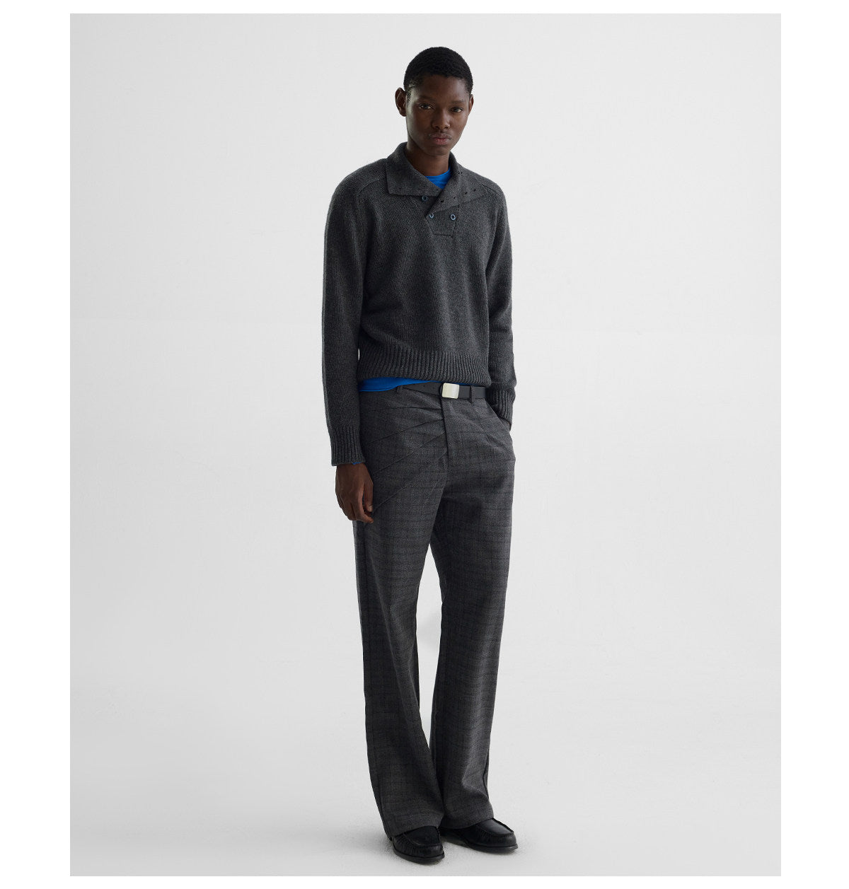 Double-row stand-collar long sleeve