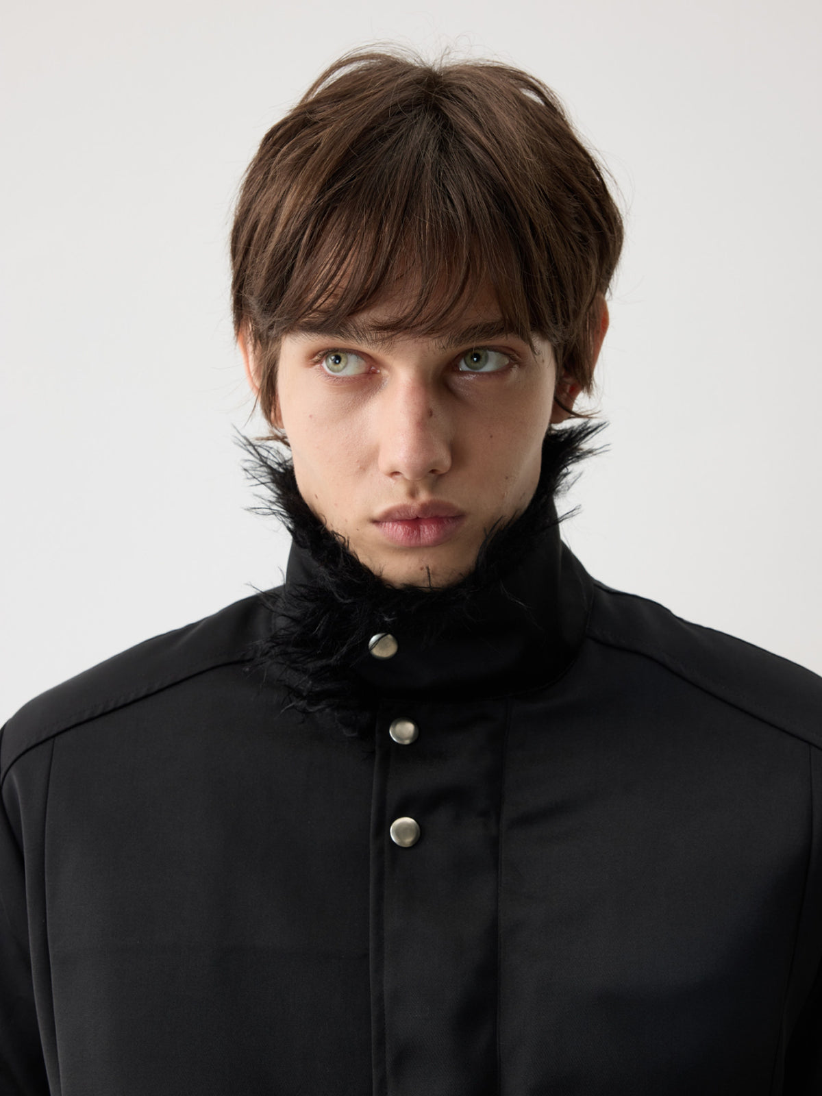 Wool Collar Slim Fit Jacket