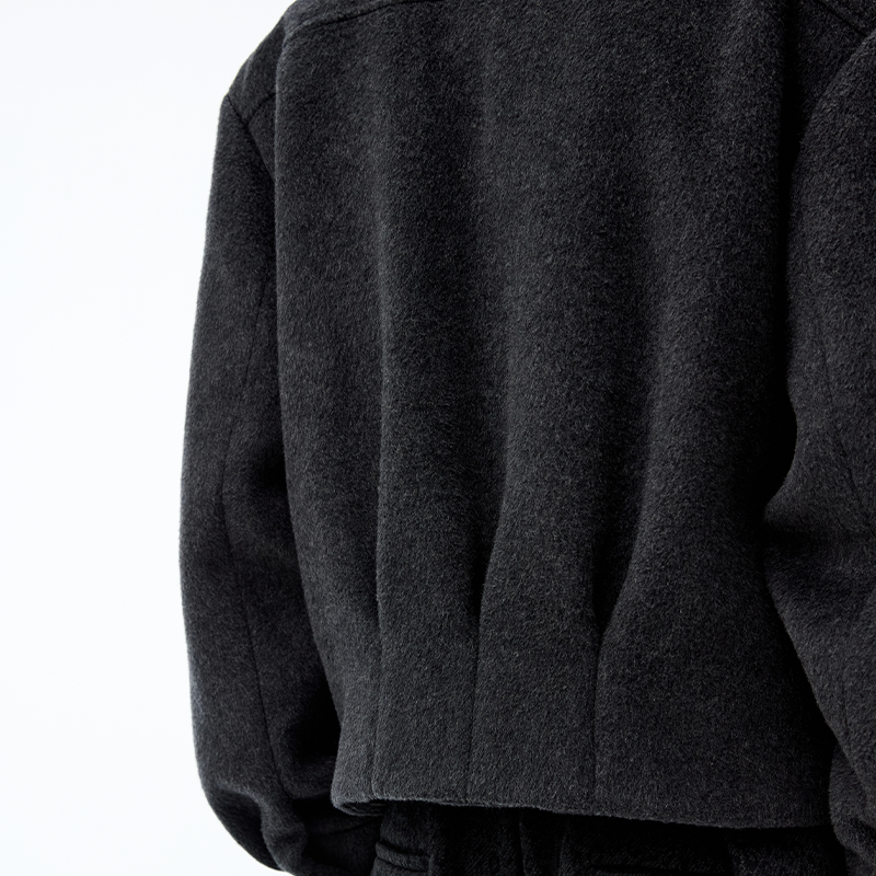 Wool Stiff Zip Jacket