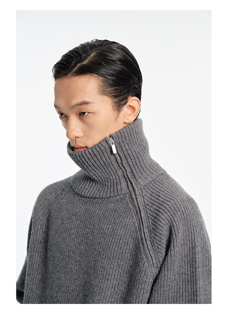 Zip Turtleneck Sweater