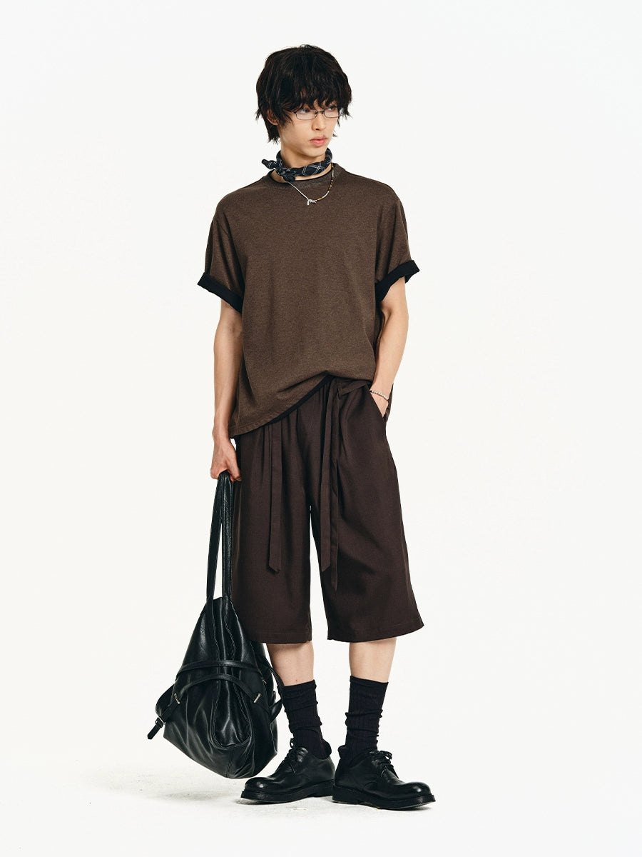 Quad pleated kendo shorts