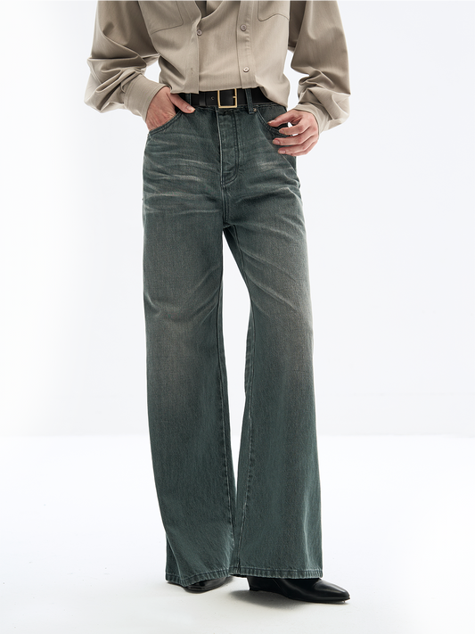 Embroidered casual bootcut denim
