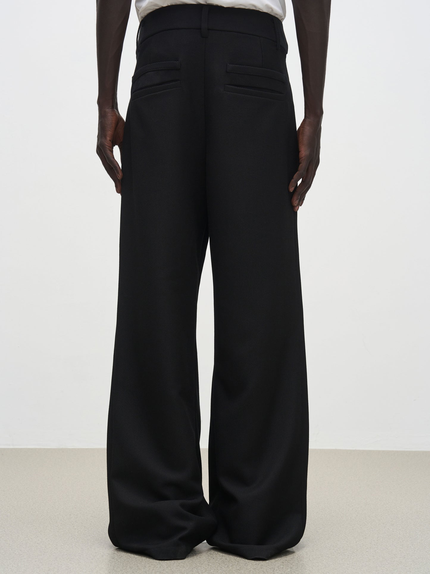 high-rise wrapped wide-leg trousers