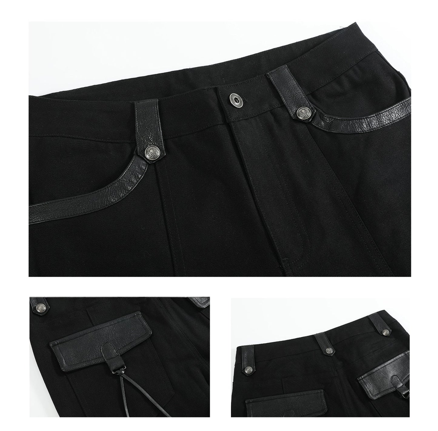 Bootcut canvas punk trousers