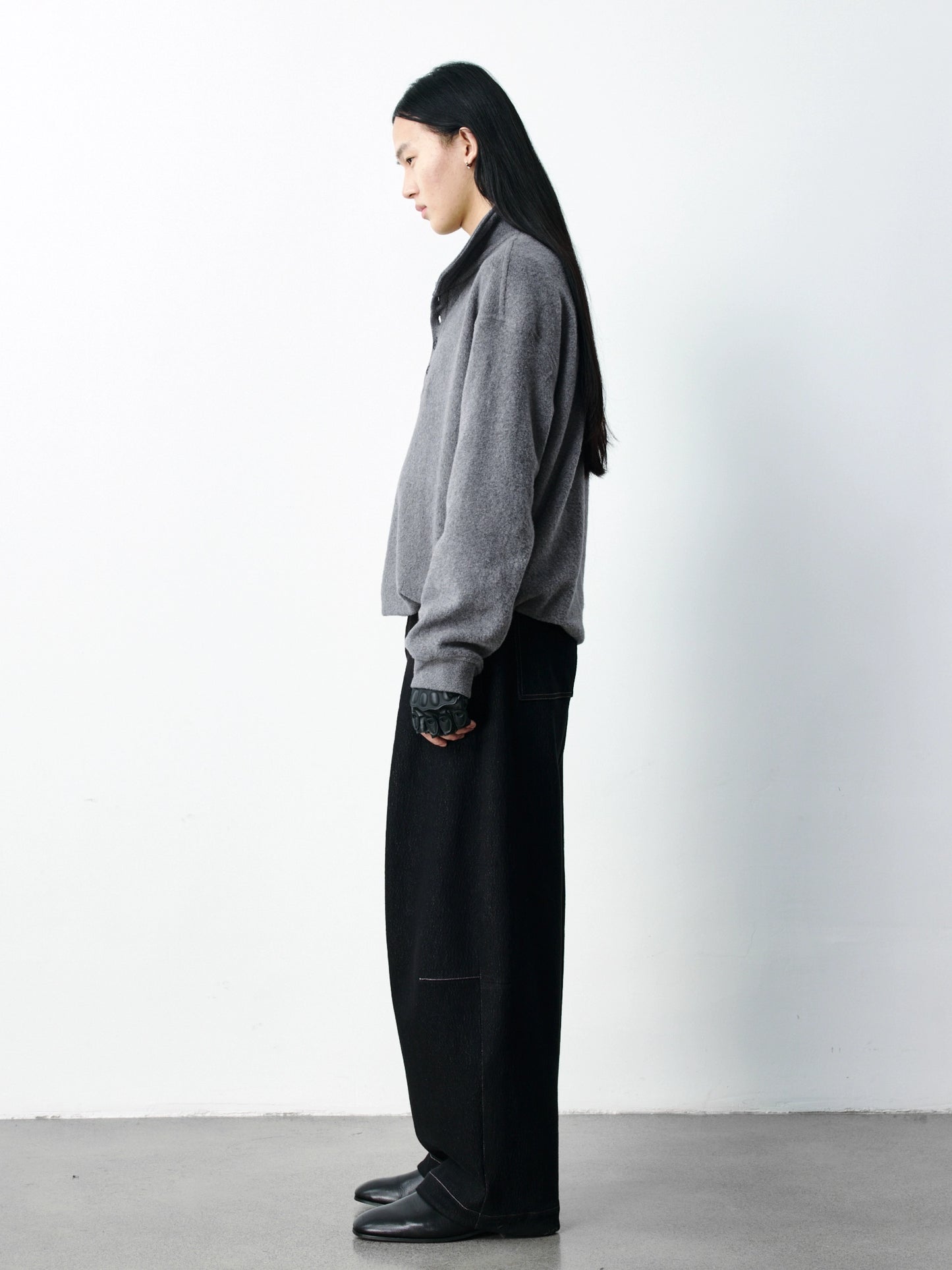 Fleece Irregular Neck Base Knit