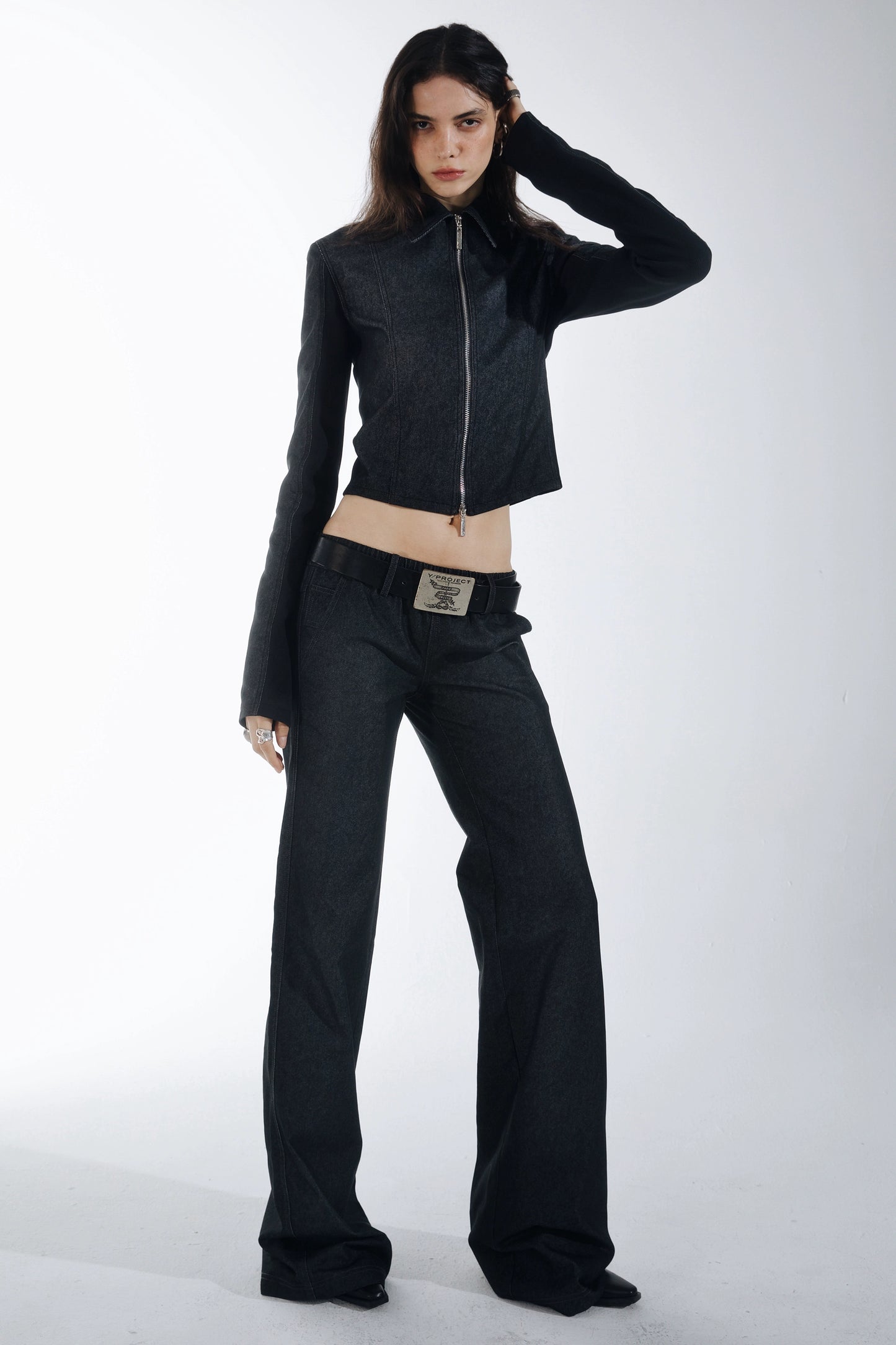 Low-rise Raw Denim Jeans