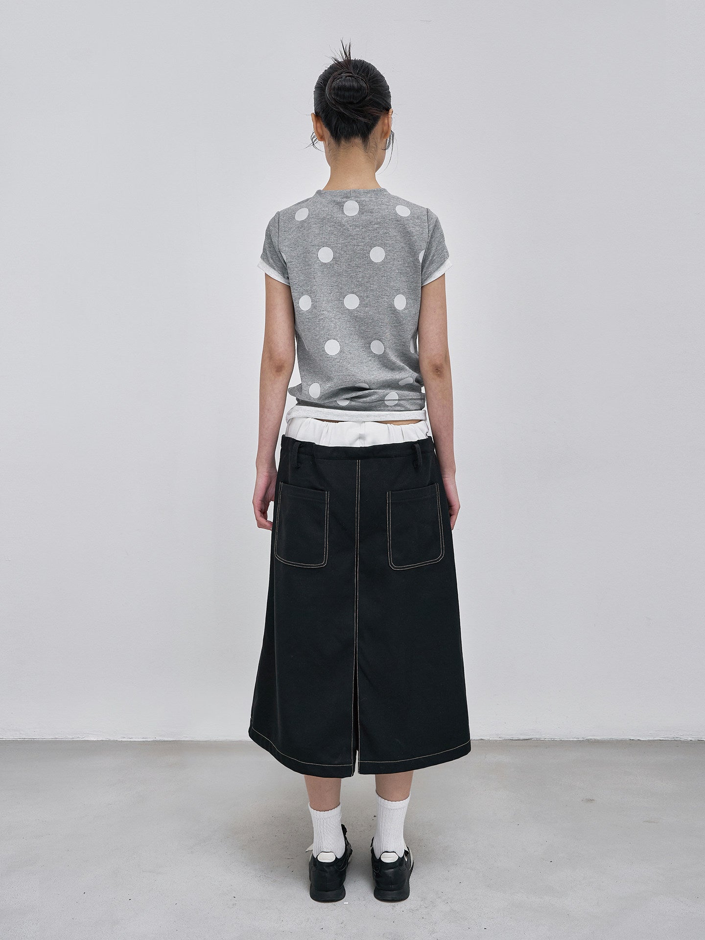 Fake layered polka dot T-shirt