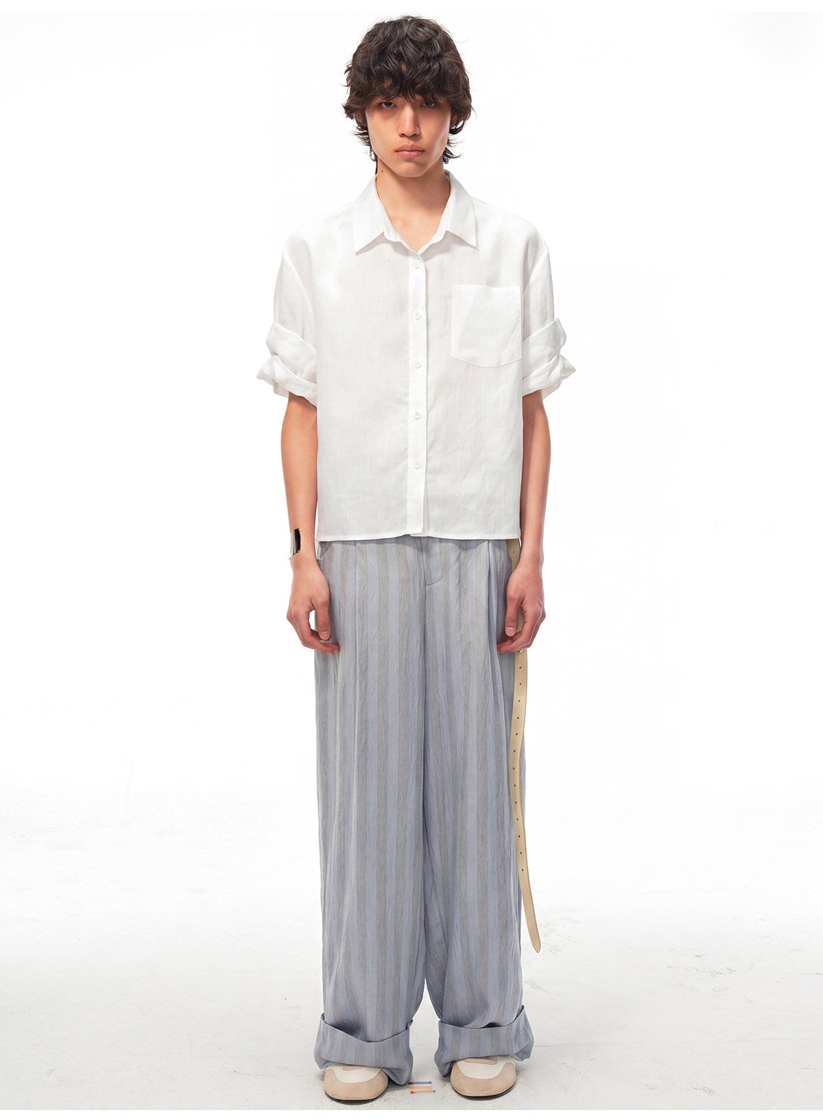 "Pulse" Tencel Linen Rolled Edge Shirt