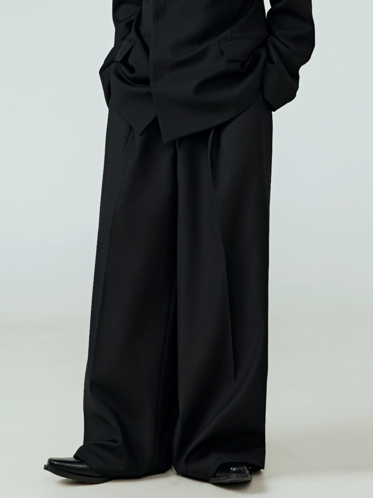 Draped Wide Leg Trouser