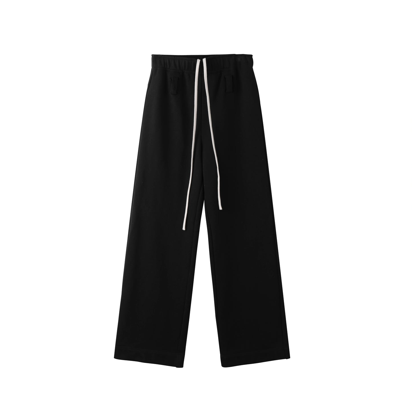 Double-waist drawstring baggy sweatpants