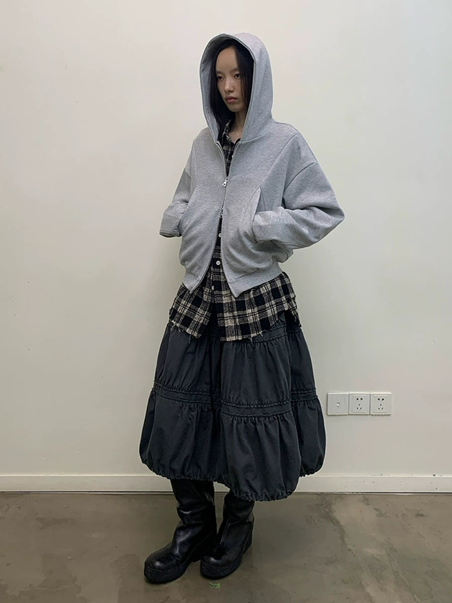 Teardrop Pocket Zip Up Hoodie
