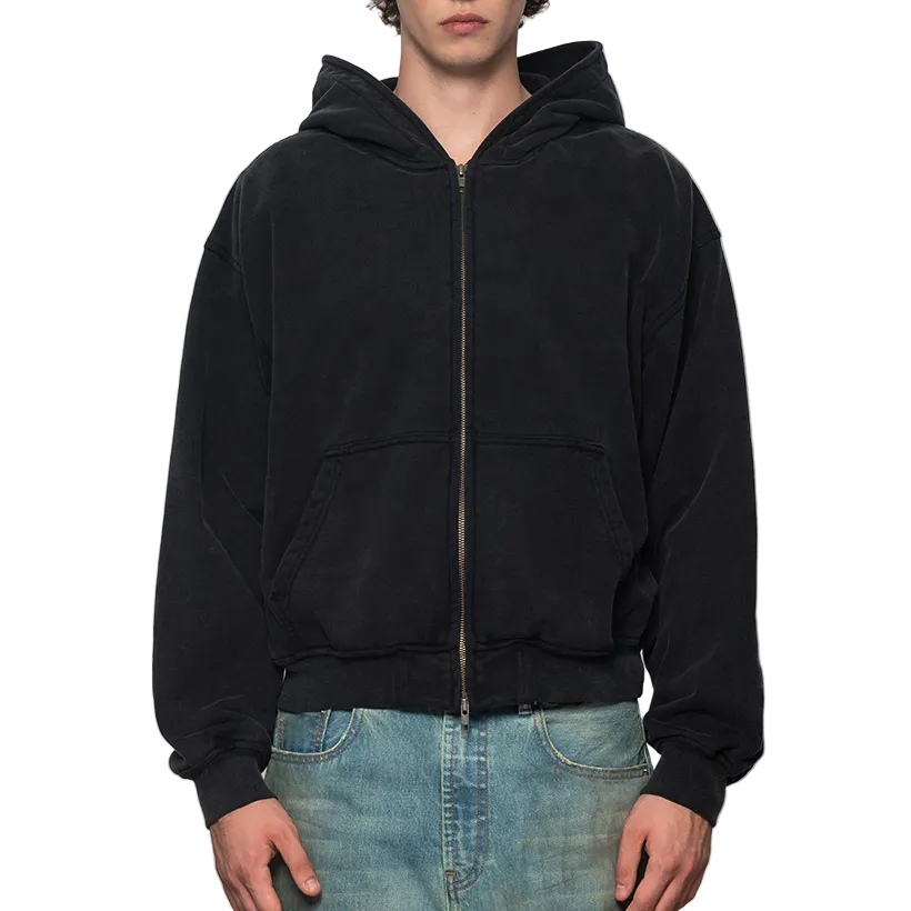VINTAGE BOXY ZIP HOODIE