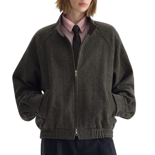 Herringbone Harrington jacket