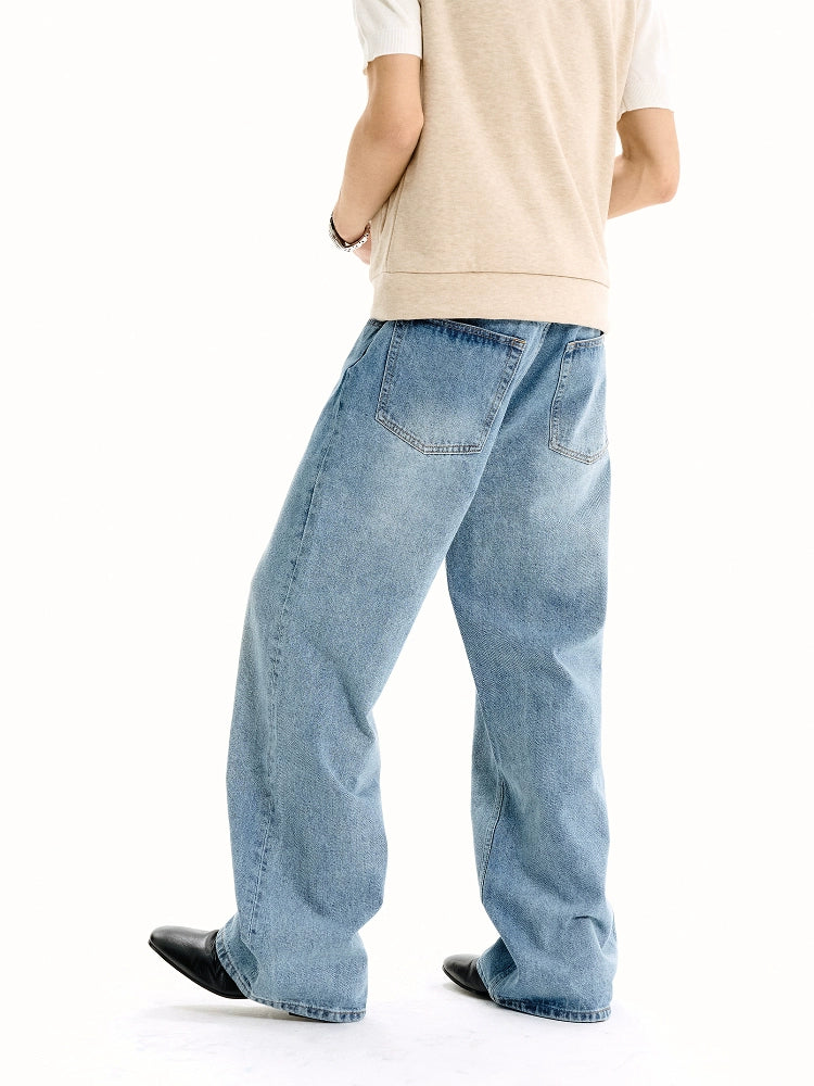 Washed Loose Bootcut Jeans