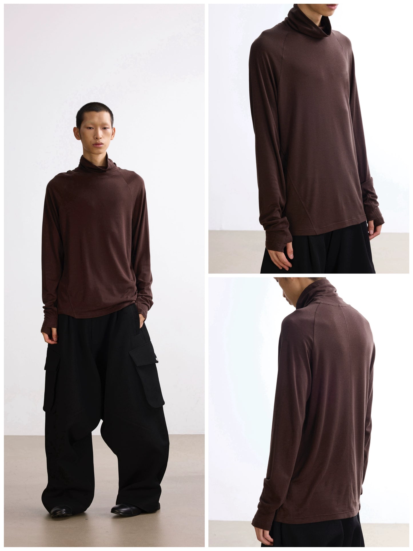 Wool high-neck "mask" Knit