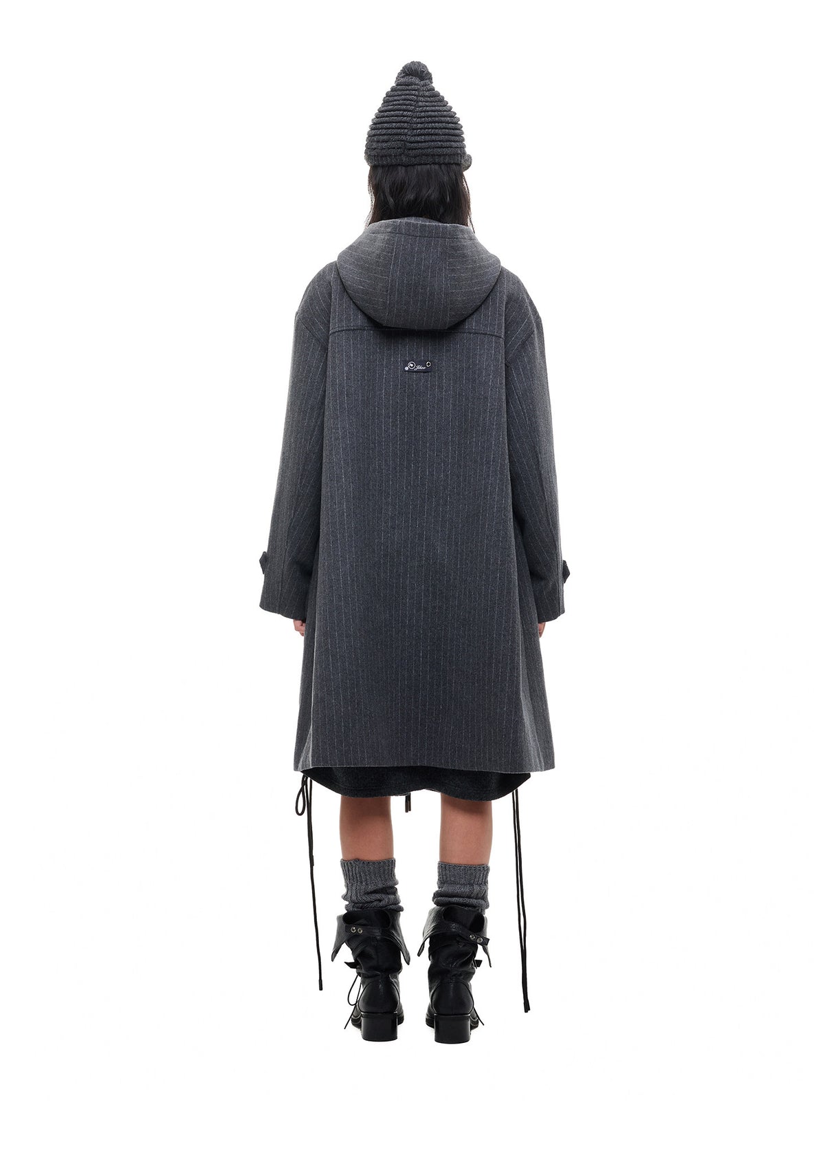 Hooded horn button coat
