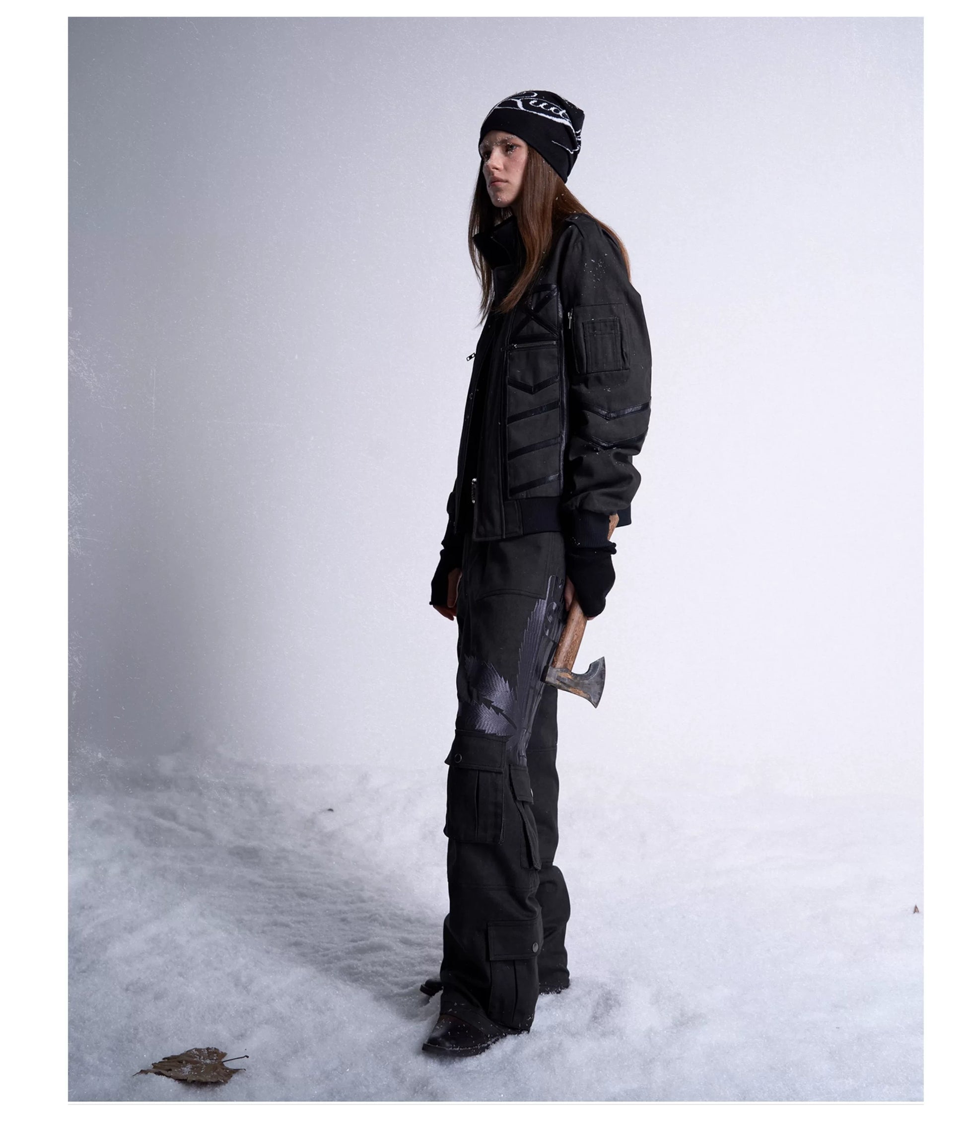 RUDEBRAT wool blend vintage jacquard beanie