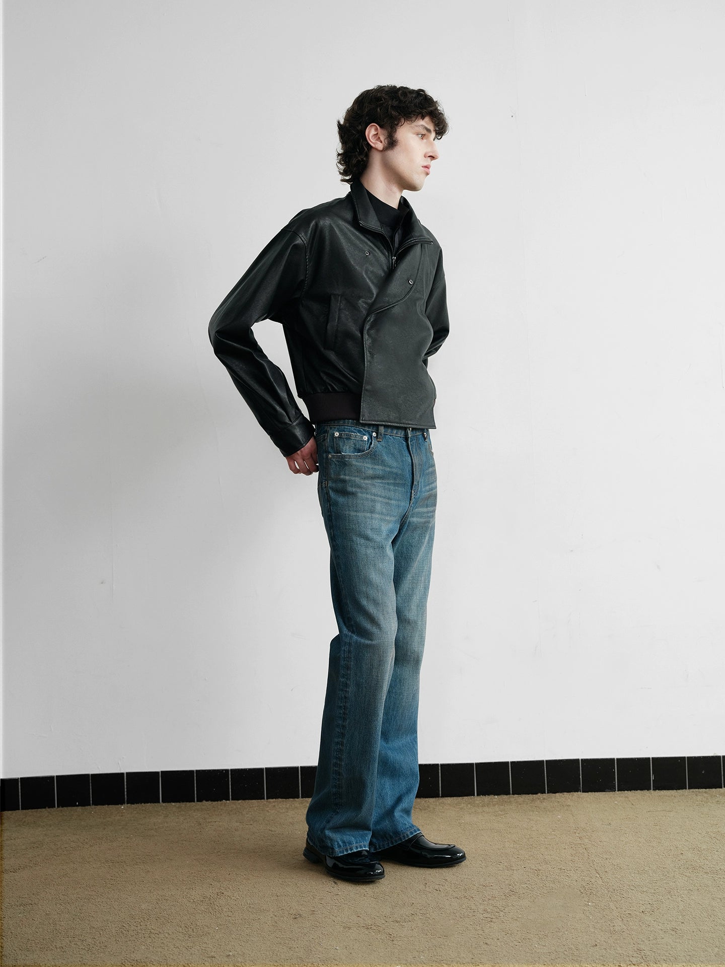 Burned Short Leather Jacket