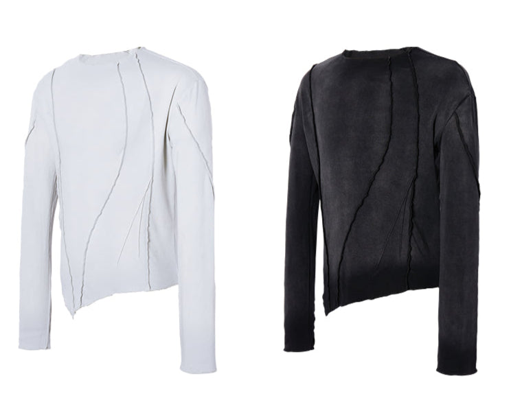 Irregular slim long sleeve T-shirt